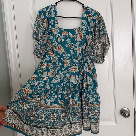 Band Of The Free Dresses & Skirts - Band of the Free summer mini dress Floral Puff Sleeve Dress Sz Medium Multicolor